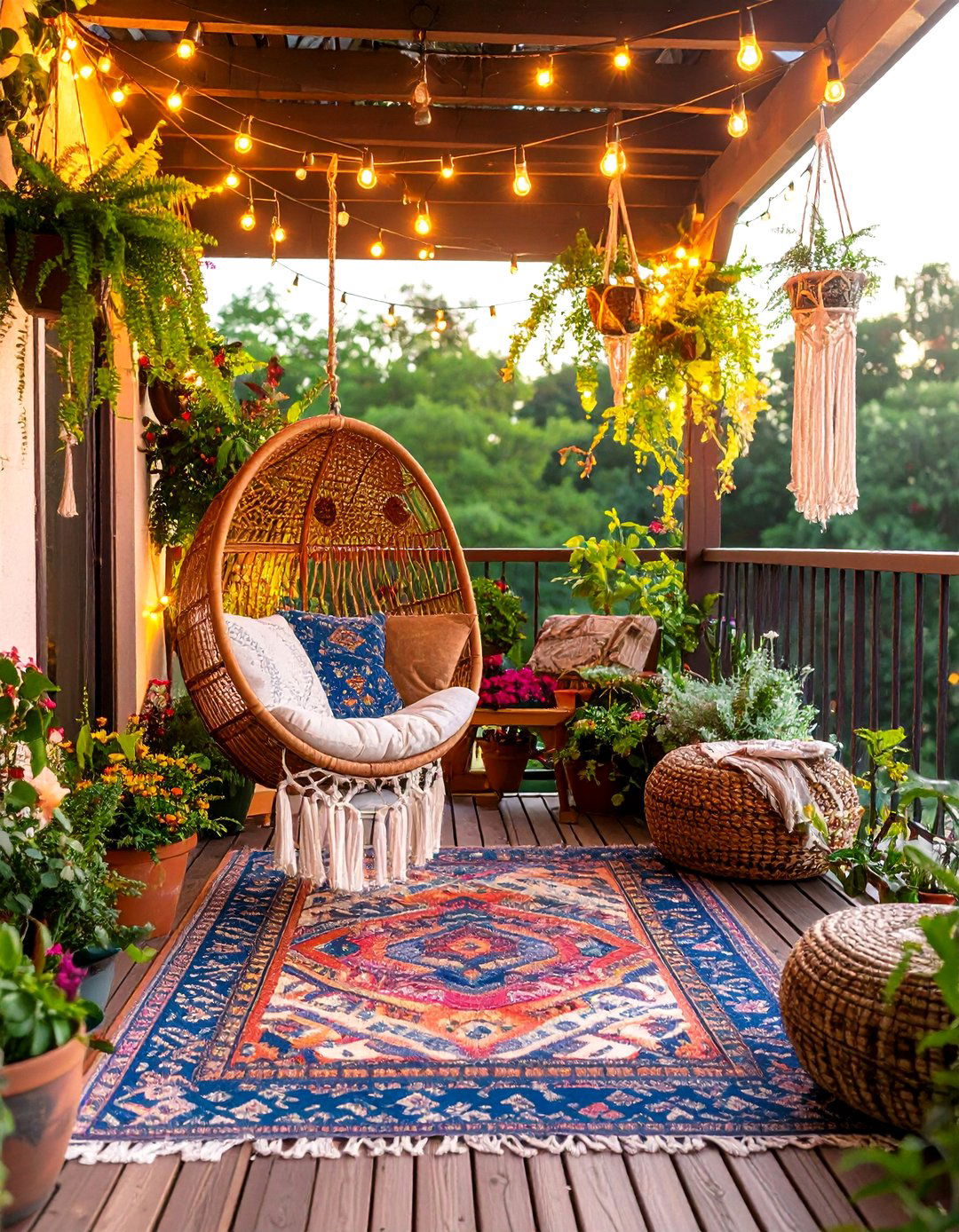 The Bohemian Chic Balcony Garden - 30 ai balcony garden design ideas