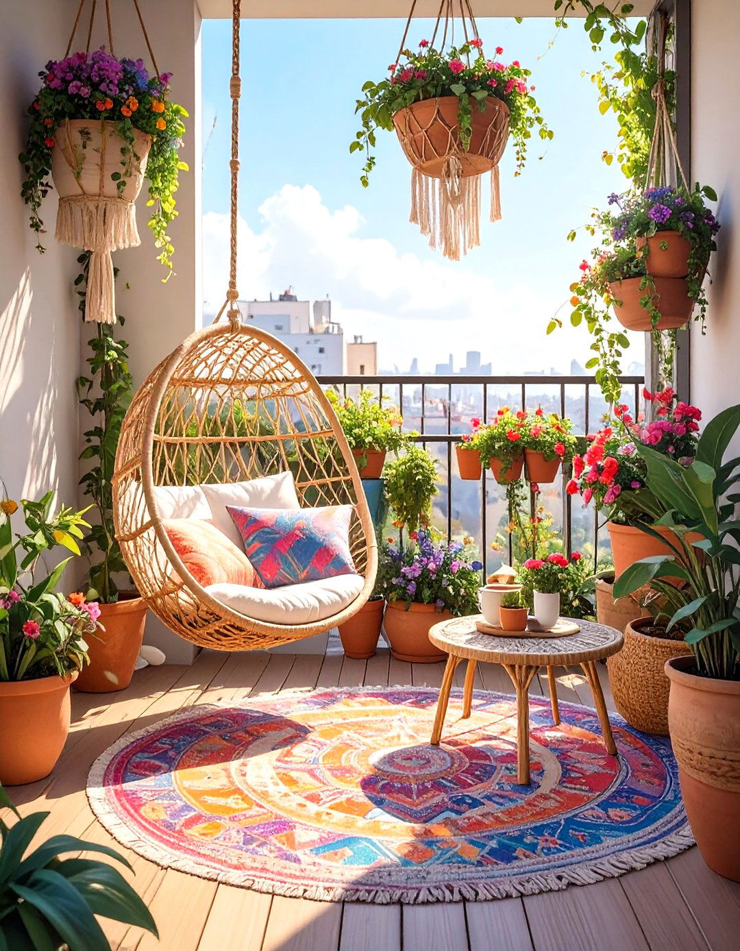 The Bohemian Chic Balcony - 30 best ideas for outdoor living spaces