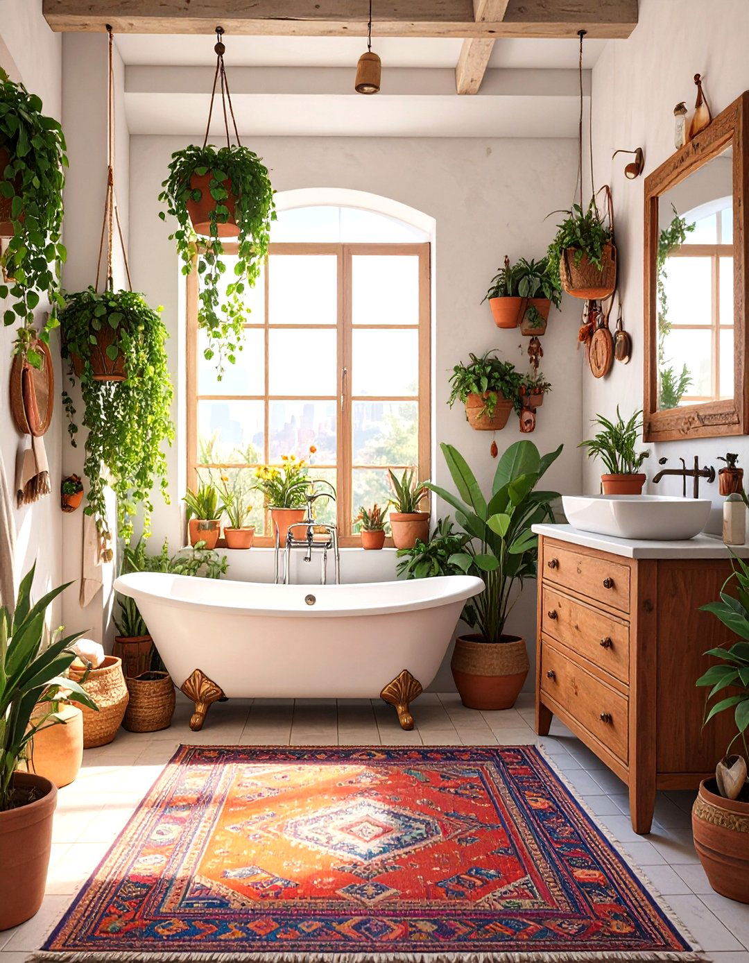The Bohemian Chic Bathroom Retreat - 30 bathroom layout ideas