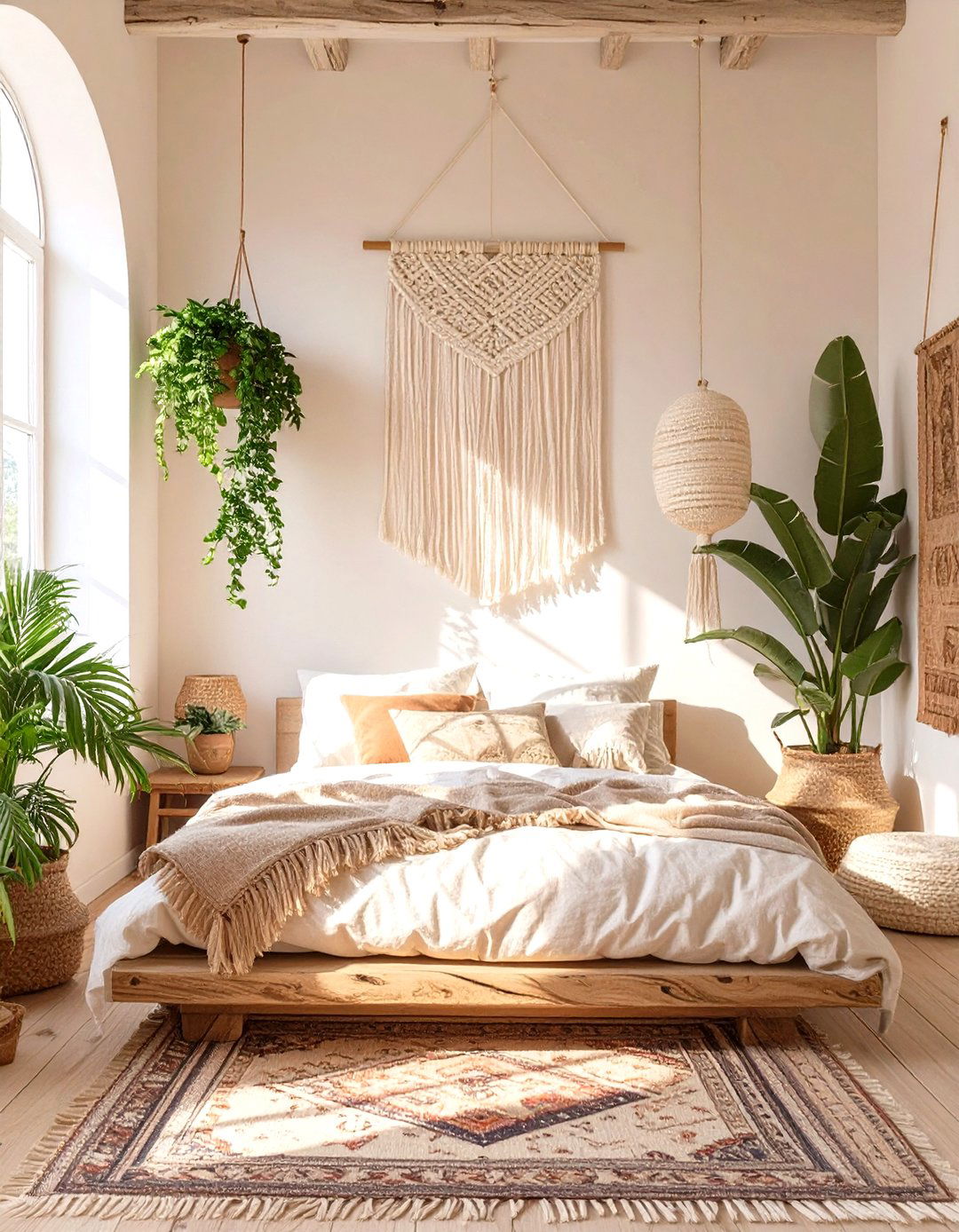 The Bohemian Chic Cream Bedroom - 30 cream bedroom ideas