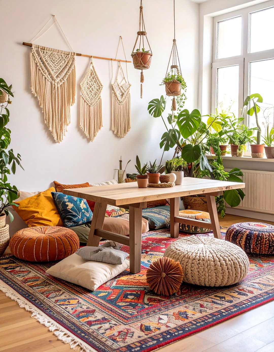 The Bohemian Chic Dining Corner - 30 apartment dining room ideas