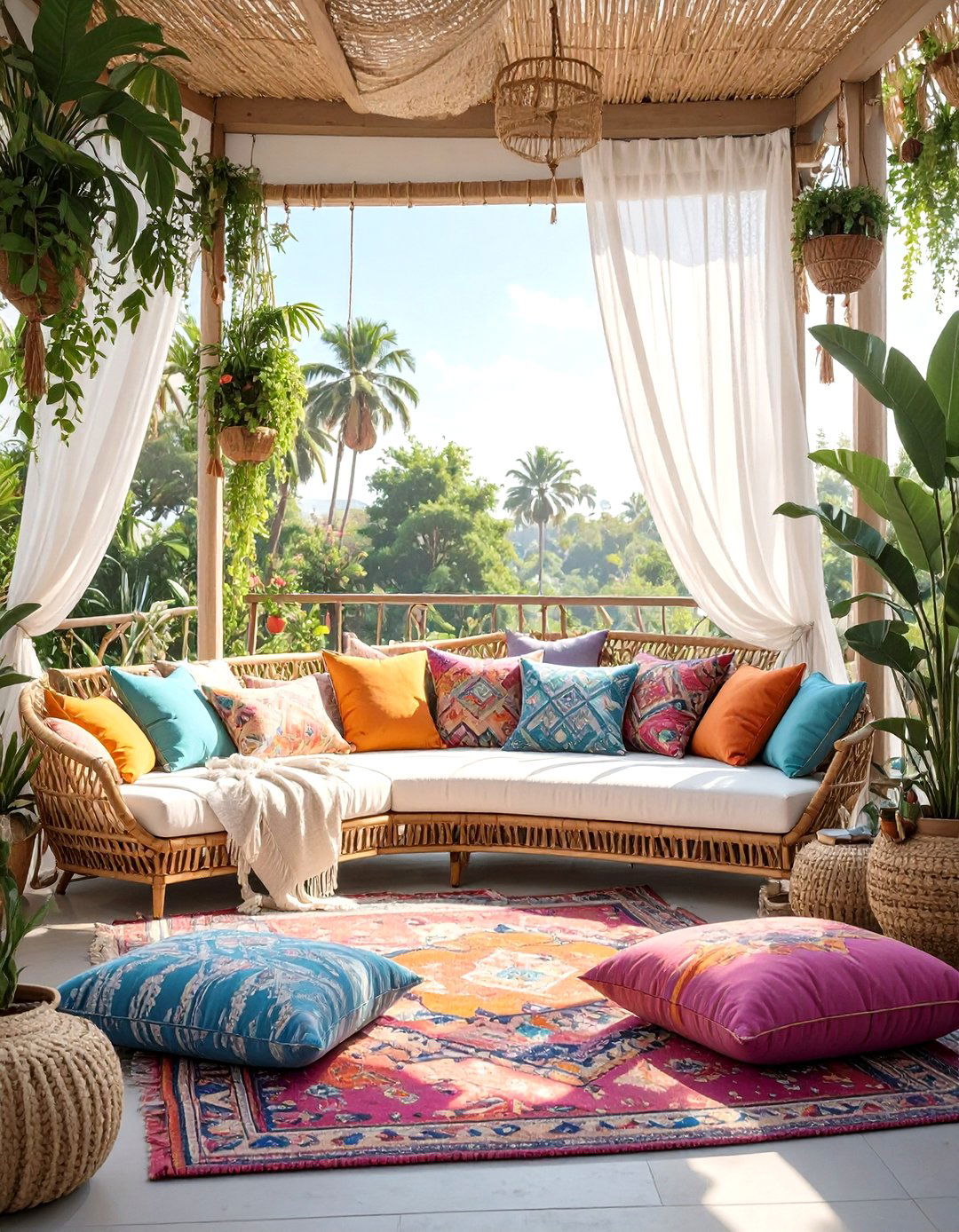 The Bohemian Chic Lounge - 30 deck enclosure ideas