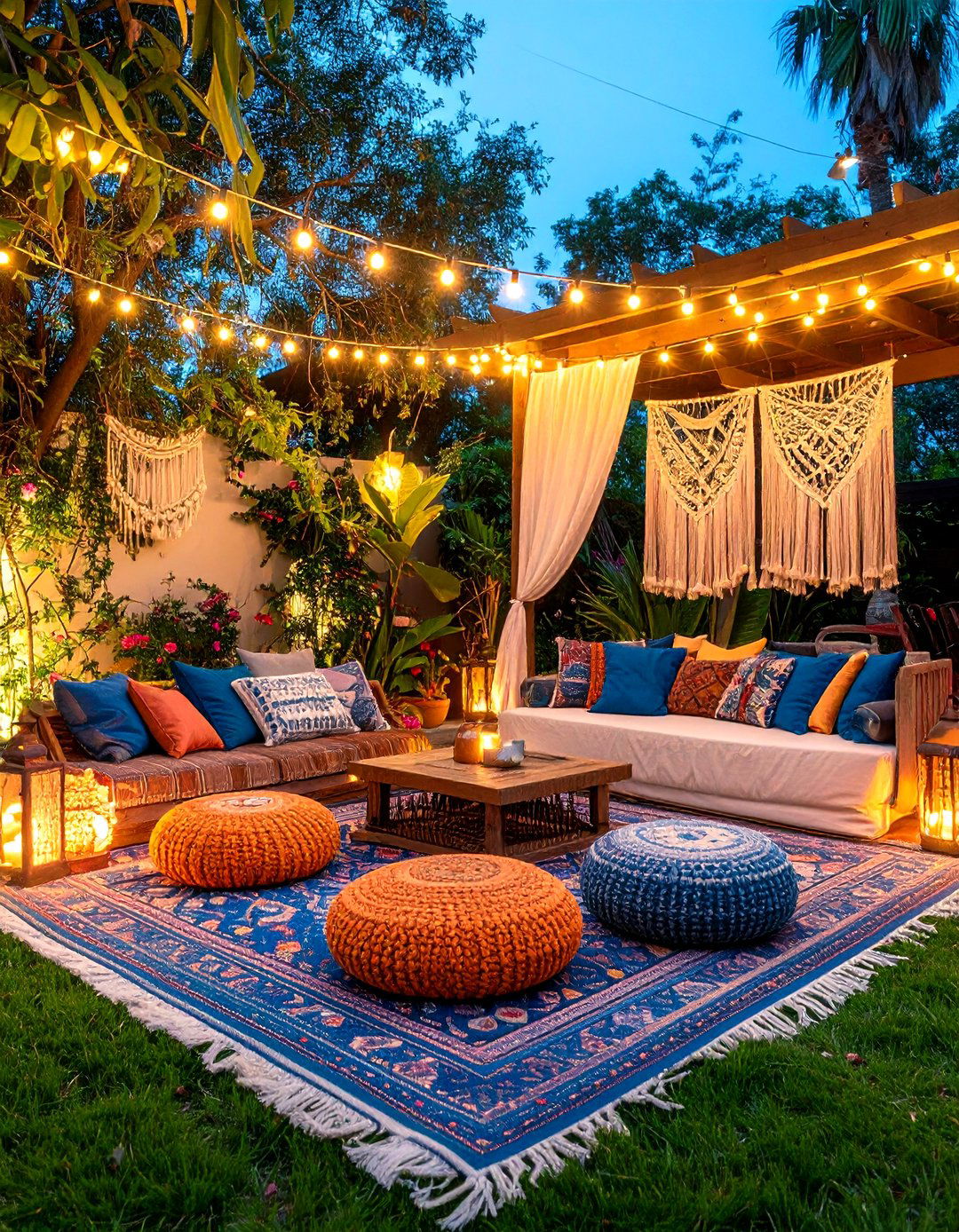 The Bohemian Chic Lounge - 30 landscaping backyard ideas