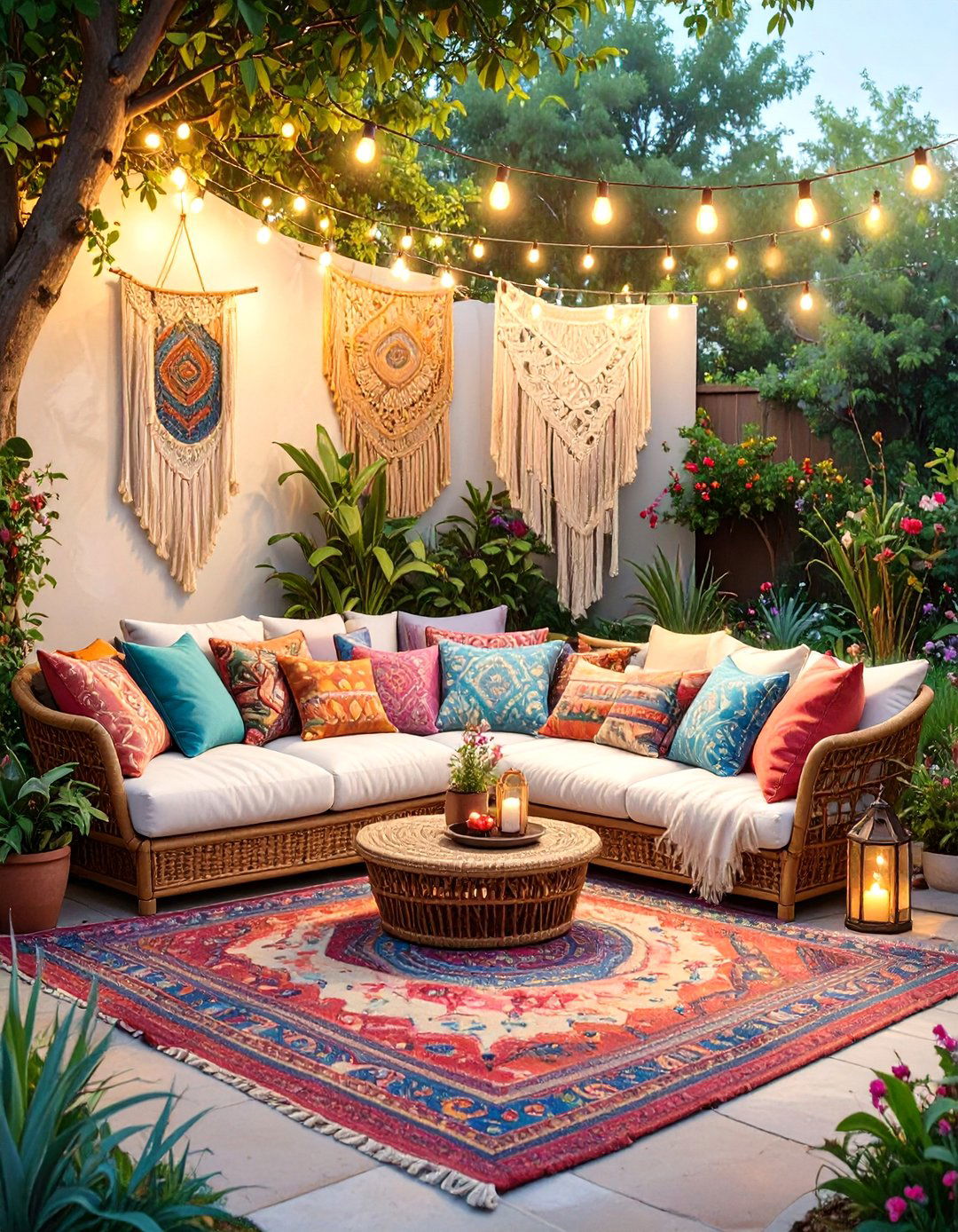 The Bohemian Chic Lounge - 30 ai outdoor entertaining space ideas