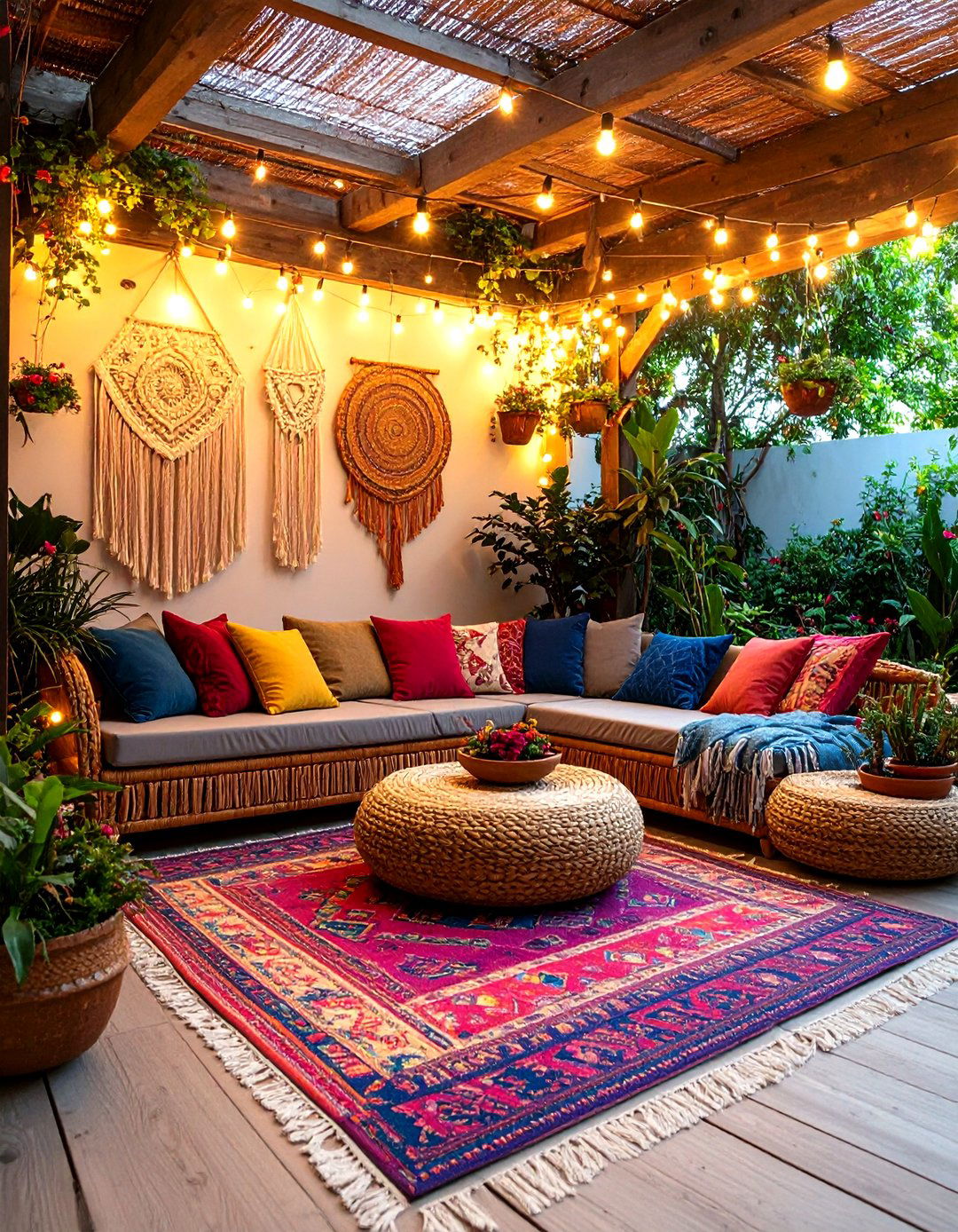 The Bohemian Chic Oasis - 30 enclosed patio ideas