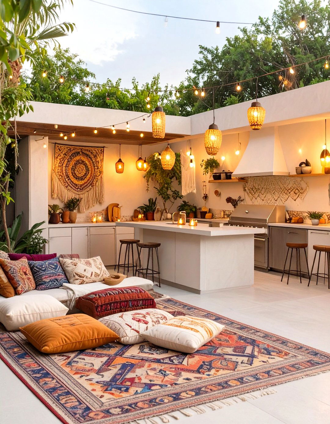 The Bohemian Chic Outdoor Kitchen - 30 ai outdoor kitchen design ideas