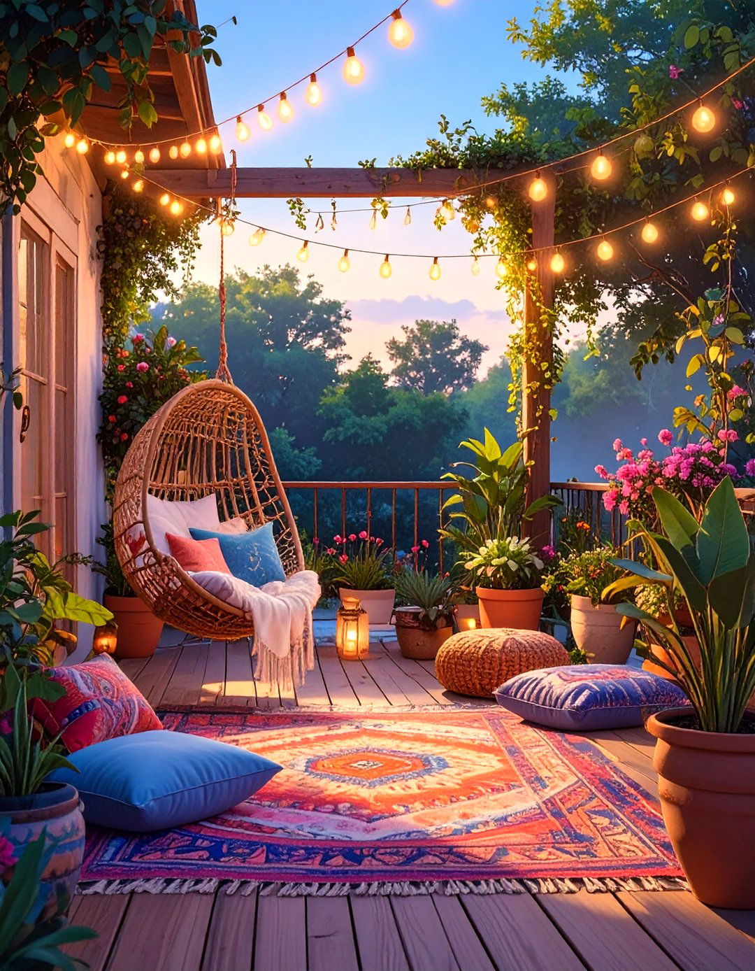 The Bohemian Chic Retreat Deck - 30 back deck ideas