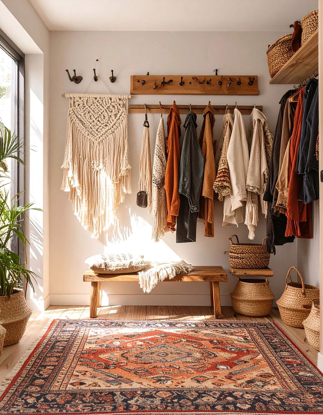 The Bohemian Chic Retreat - 30 coat closet ideas