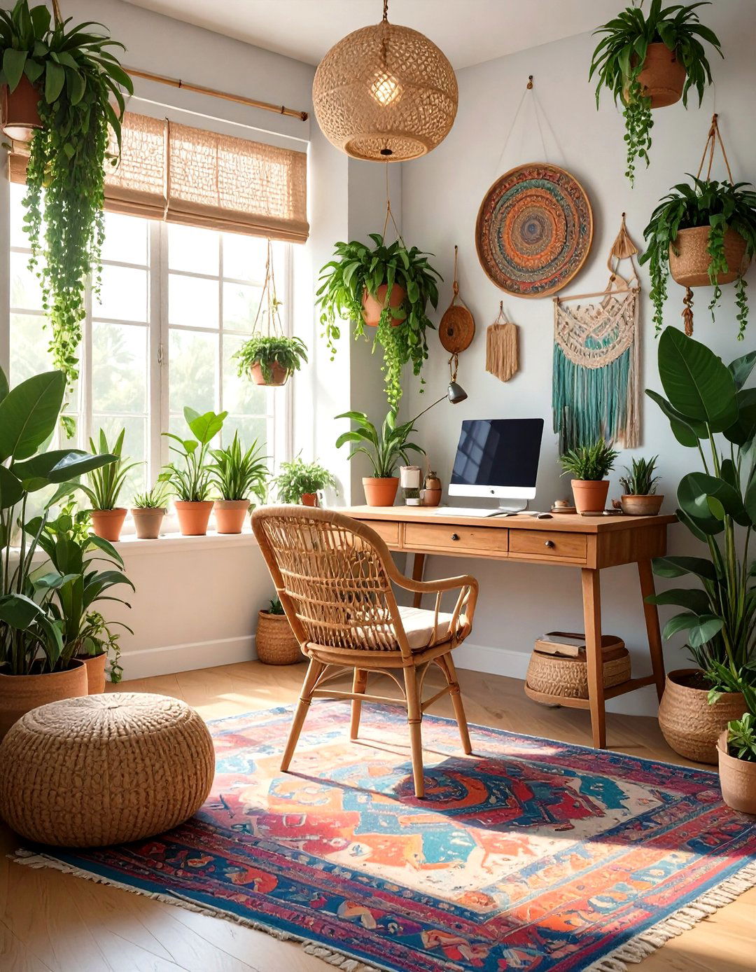 The Bohemian Chic Workspace - 30 modern home office design ideas