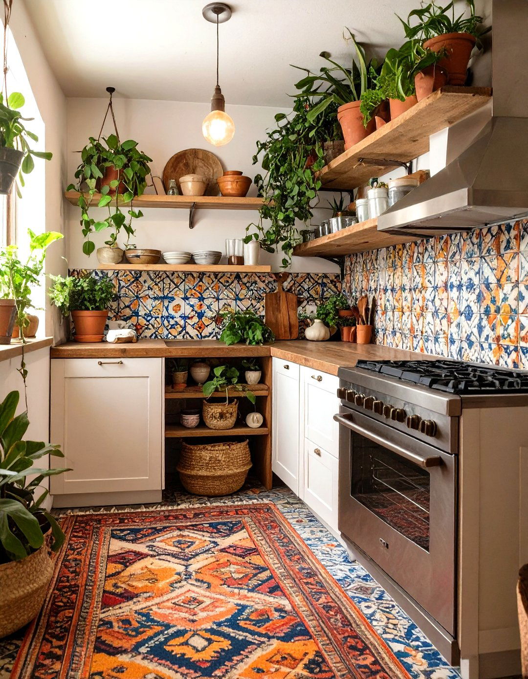 The Bohemian Eclectic Basement Kitchenette - 30 basement kitchenette ideas