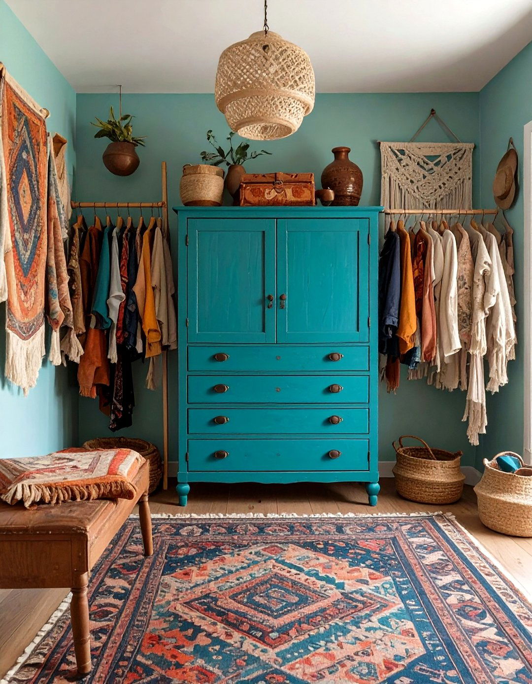 The Bohemian Eclectic Hideaway - 30 closet remodel ideas