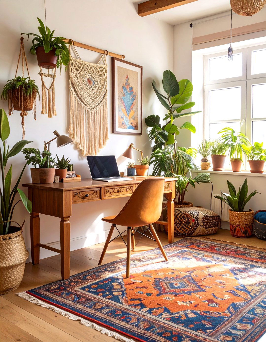 The Bohemian Eclectic Home Office - 30 at home office ideas