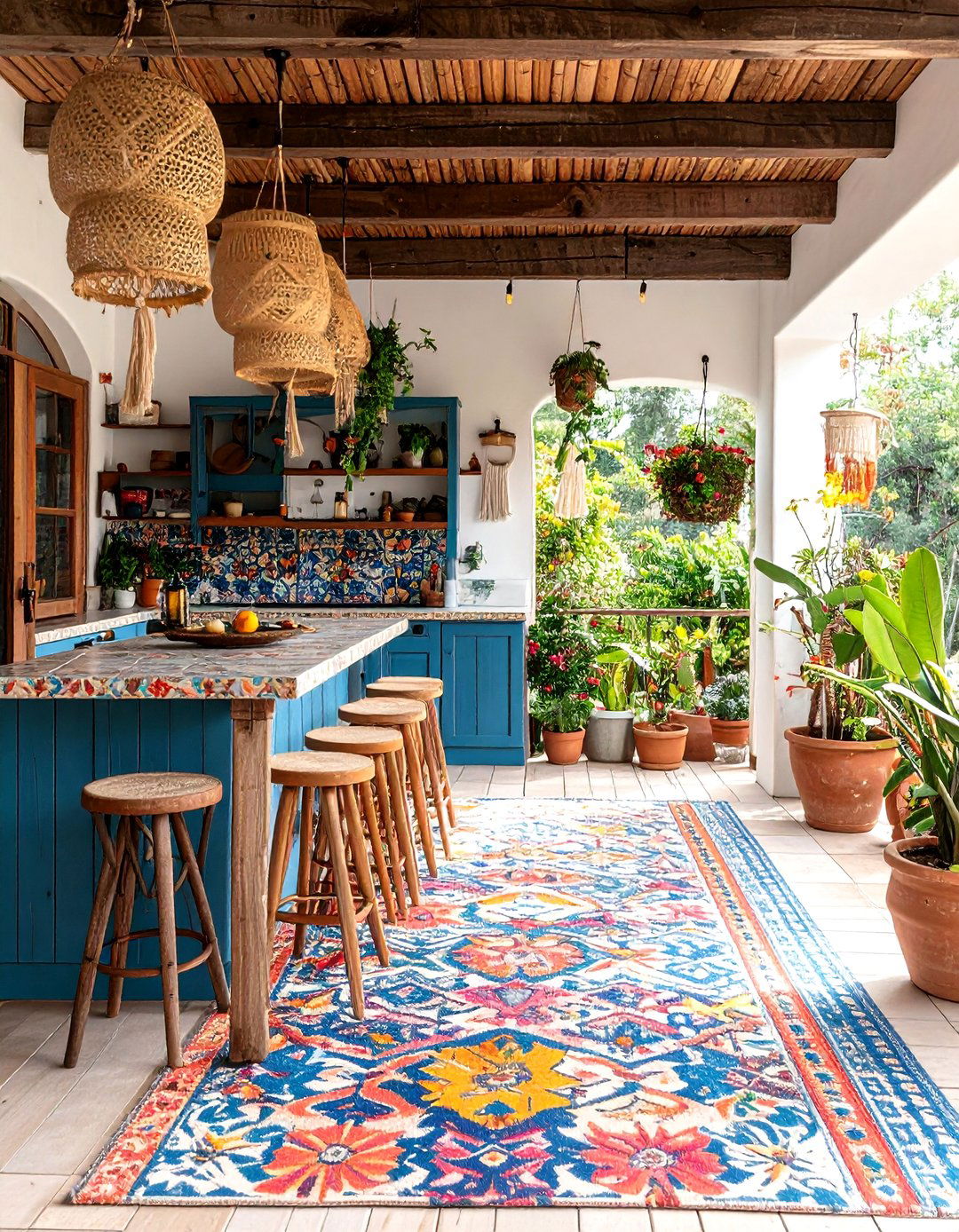 The Bohemian Eclectic Kitchen - 30 backyard kitchen ideas