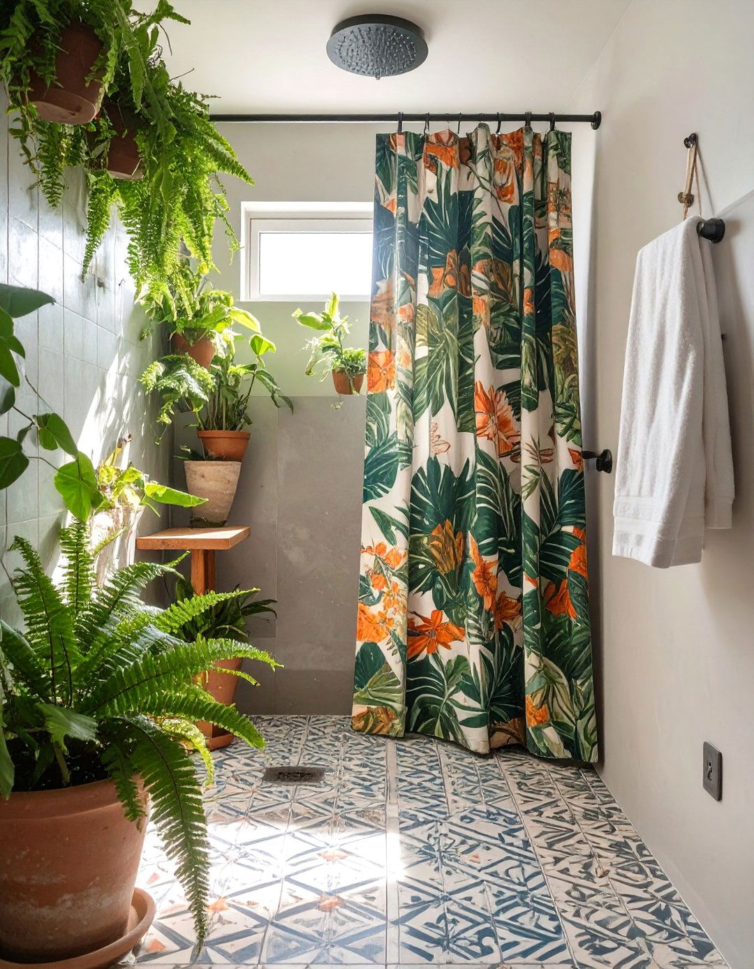 The Bohemian Eclectic Shower Space - 30 bathroom shower designs