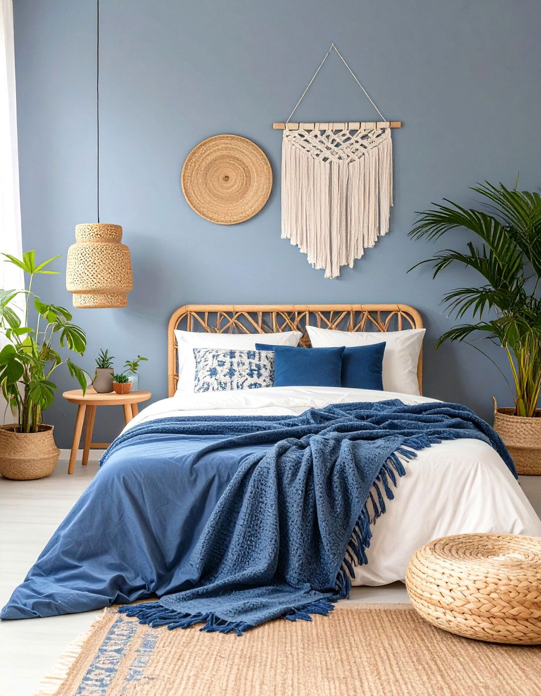 The Bohemian Indigo Bedroom - 30 dark blue bedroom ideas