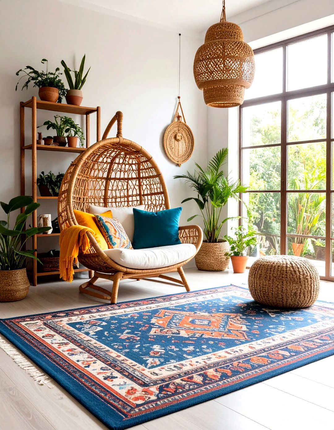The Bohemian Rattan Retreat - 30 1970s interior design ideas