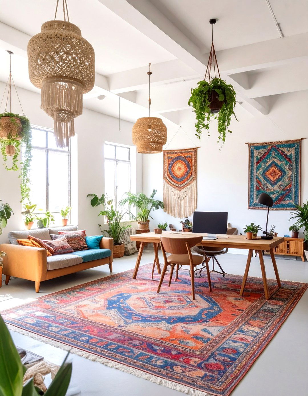 The Bohemian and Eclectic Office - 30 corporate office interior design ideas