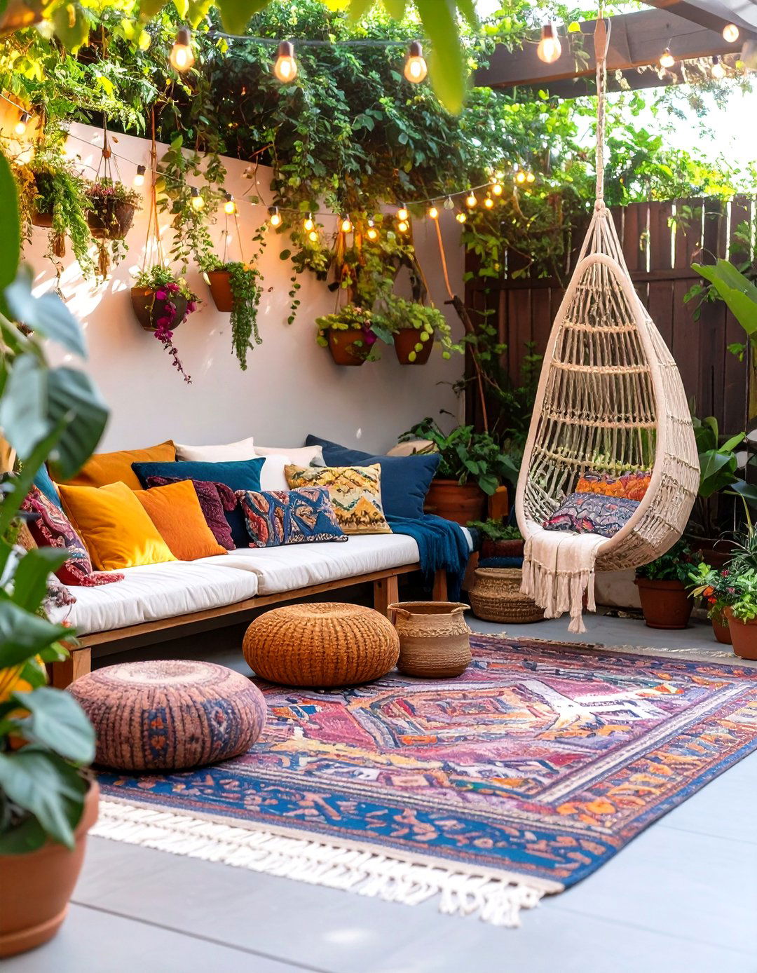 The Boho Chic Patio - 30 interior design games ideas