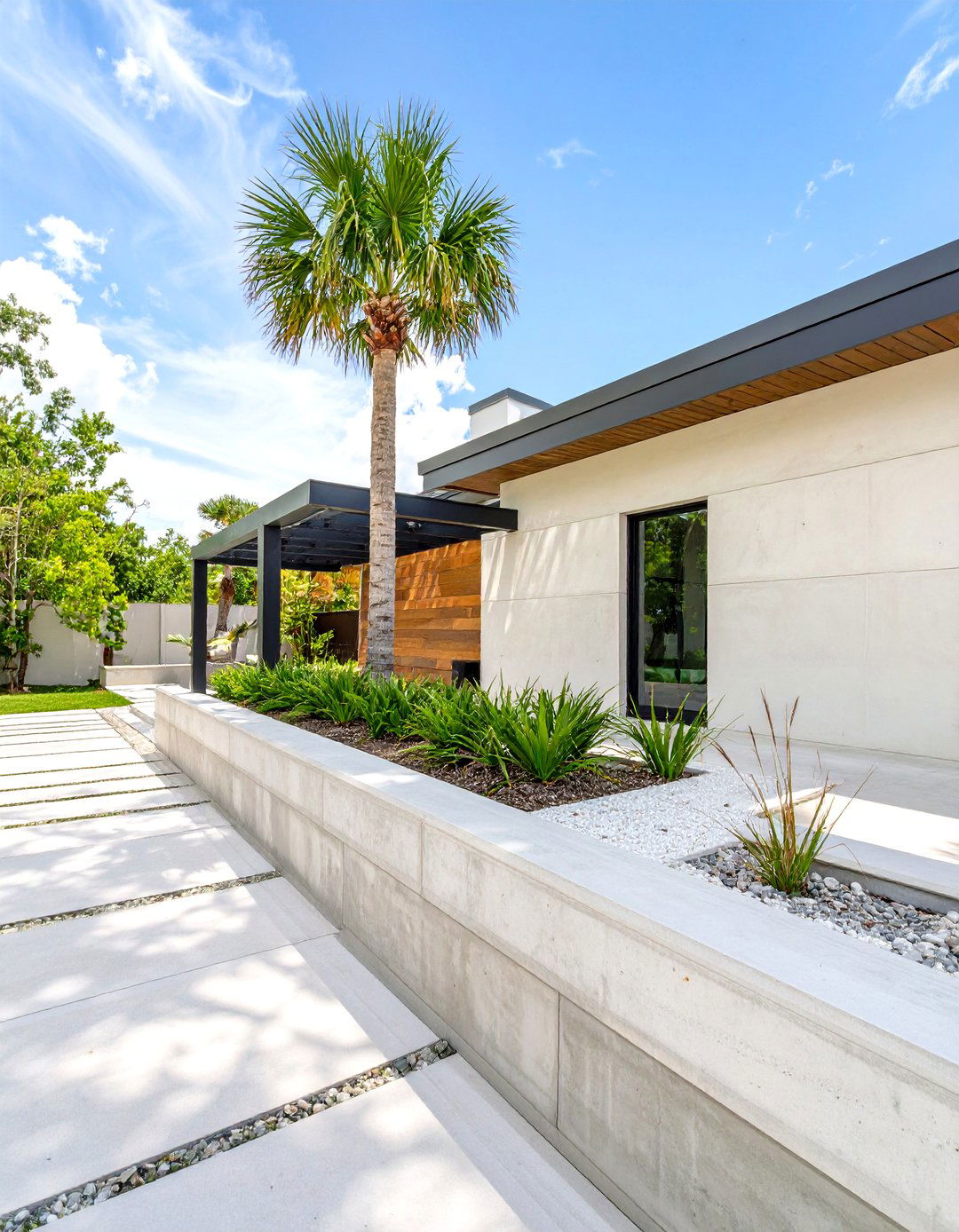The Bold Architectural Hardscape Design - 30 low maintenance florida landscaping ideas