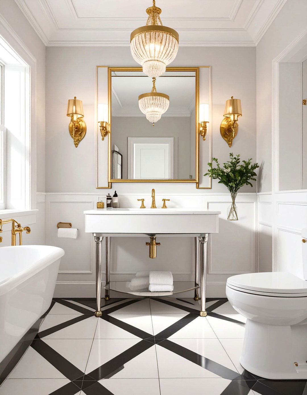 The Bold Art Deco Bathroom - 30 bathroom decorating ideas