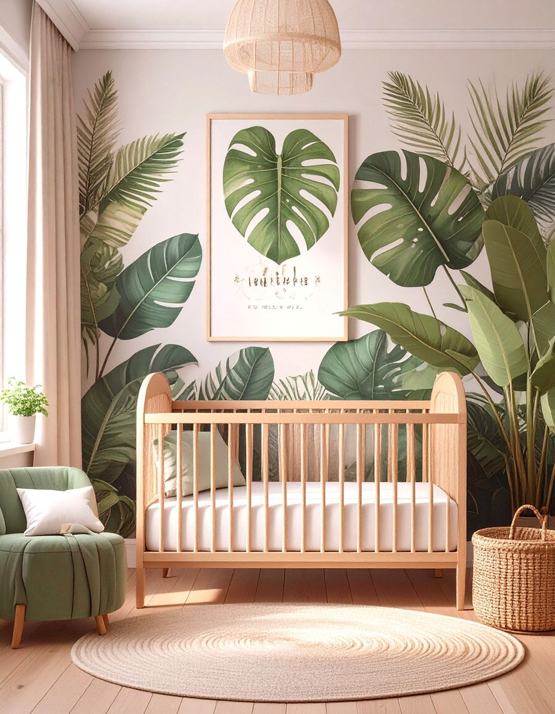 The Bold Botanical Print Room - 30 modern baby girl room ideas