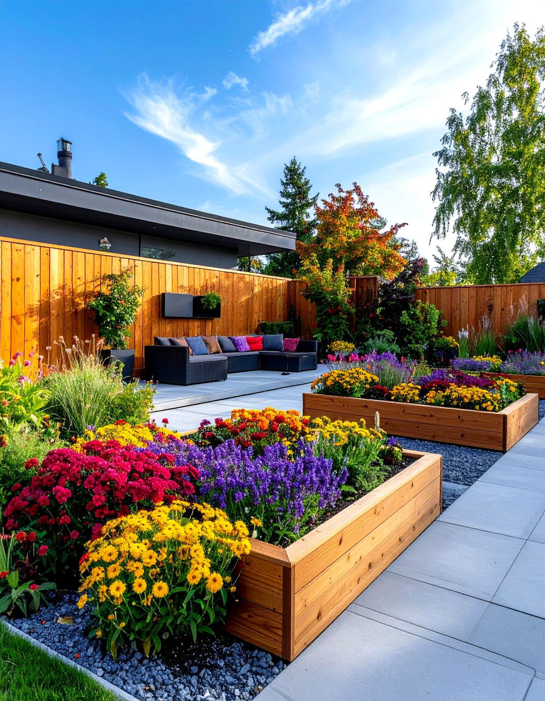 The Bold Color Block Garden - 30 easy garden ideas