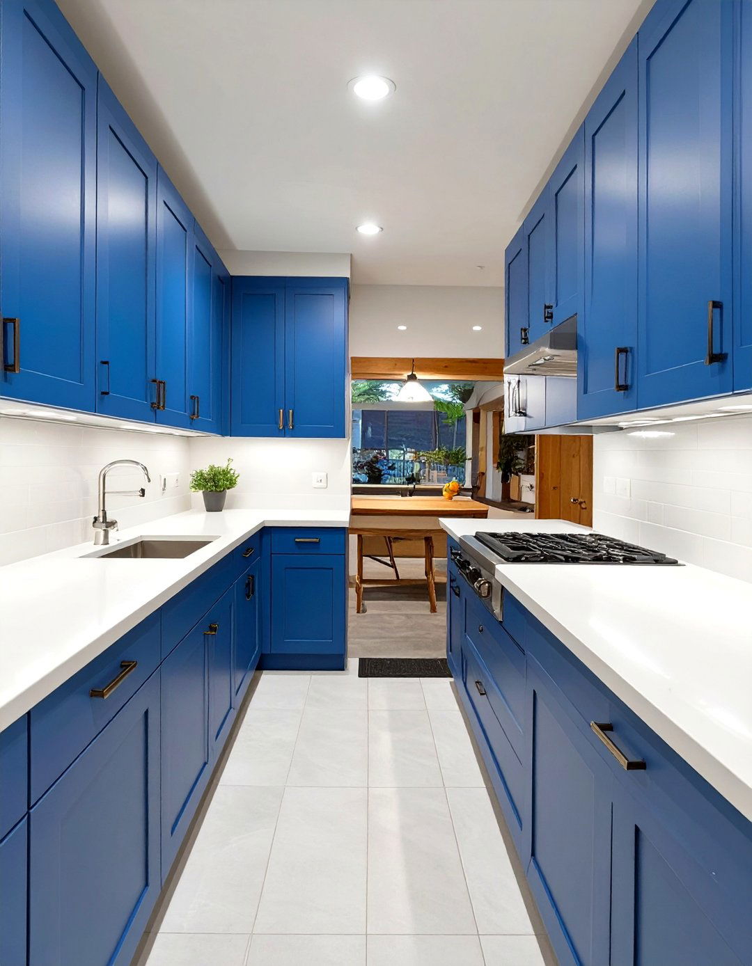 The Bold Color Block Kitchen - 30 basement kitchen ideas