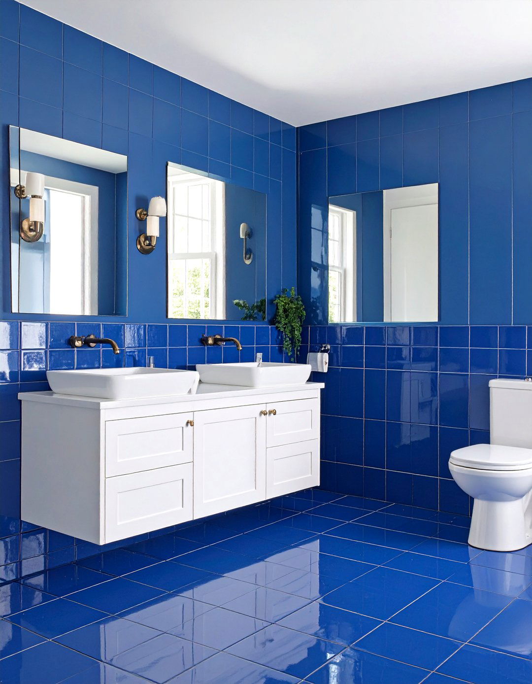 The Bold Colored Tile Bathroom - 30 70s interior design ideas