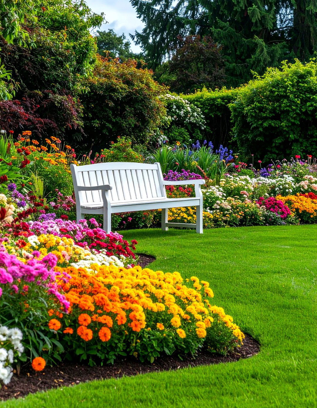 The Bold Colorful Flower Garden - 30 layout landscape design plans ideas