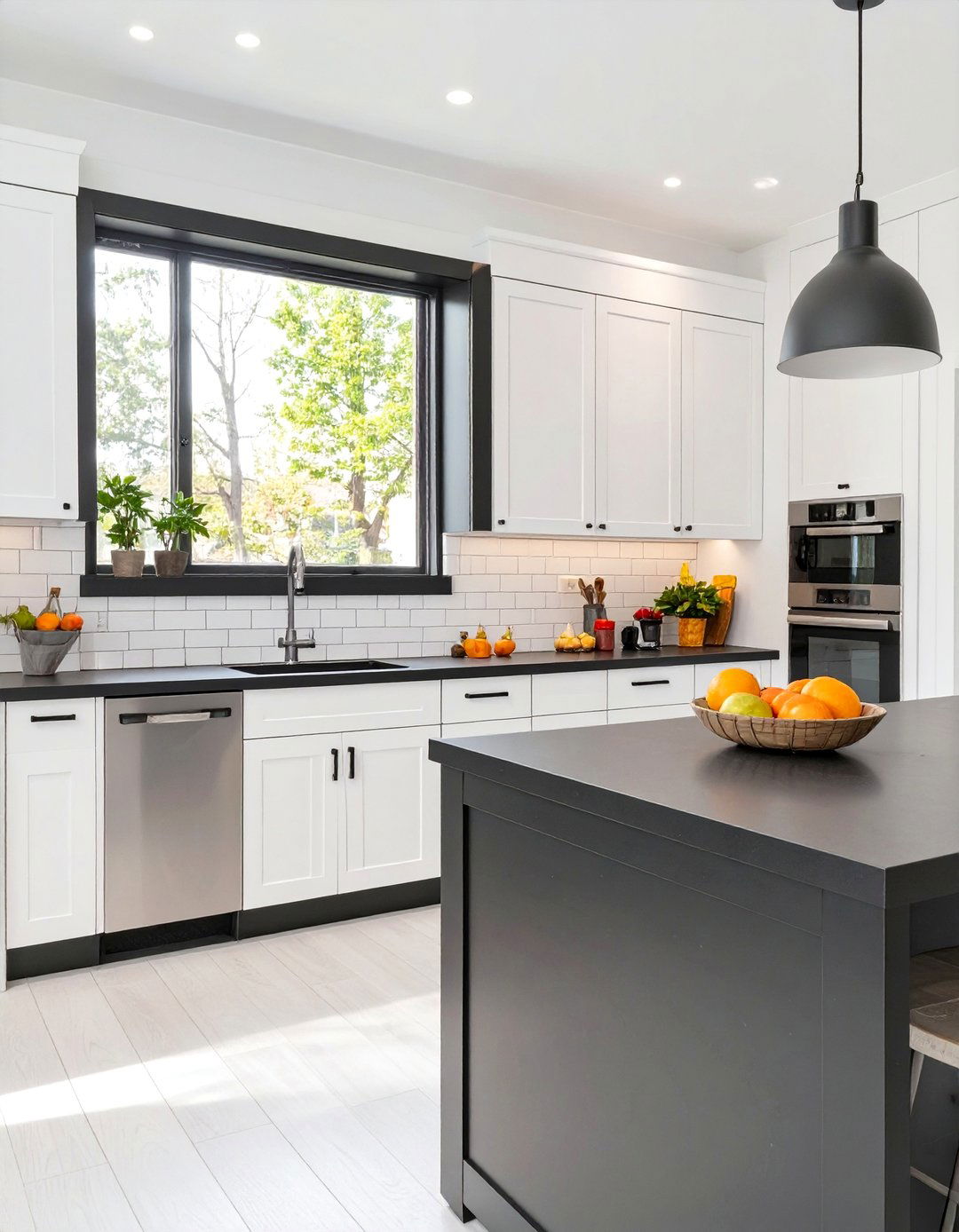 The Bold Contrasting Color Trim - 30 backsplash edge trim ideas