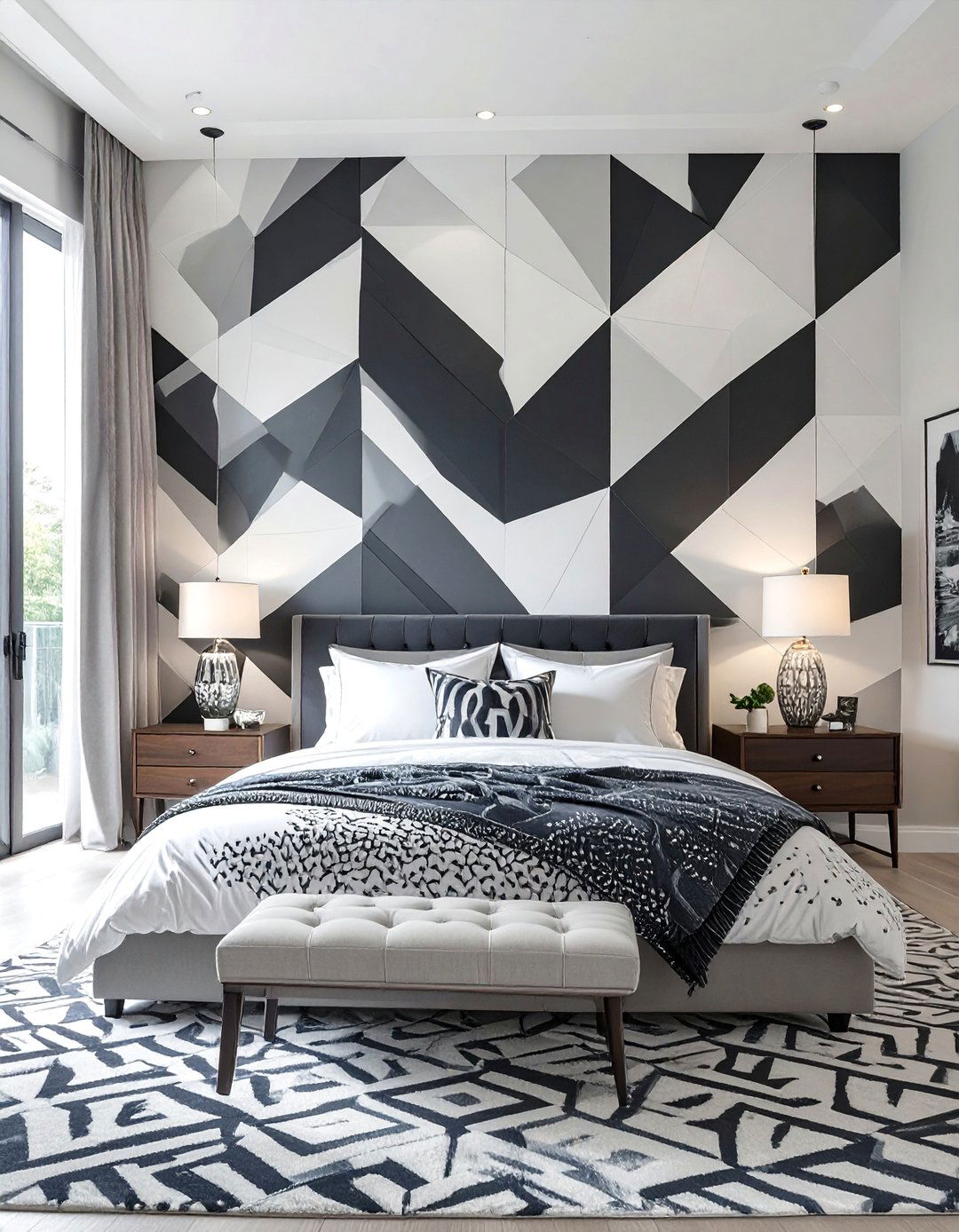 The Bold Geometric Pattern Bedroom - 30 awesome boy bedroom ideas