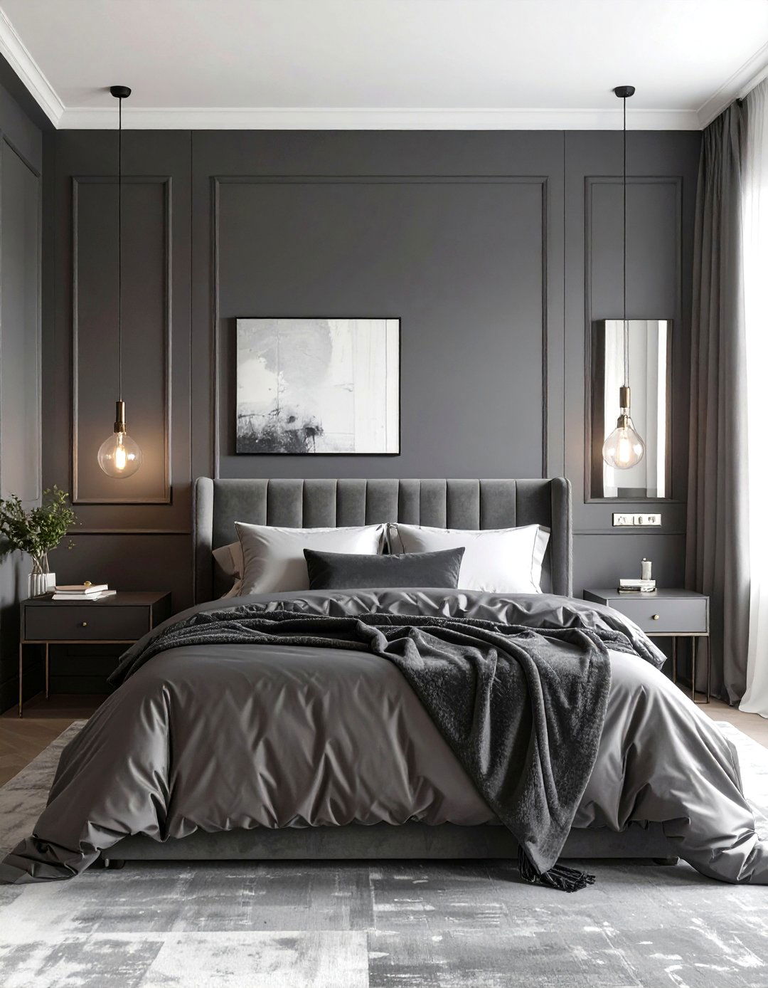 The Bold Monochromatic Bedroom - 30 masculine bedroom ideas
