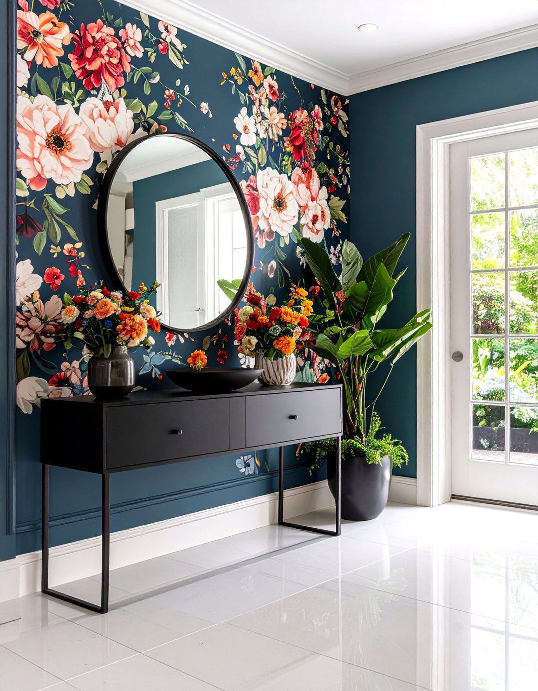The Bold Wallpaper Entryway - 30 entryway decorating ideas