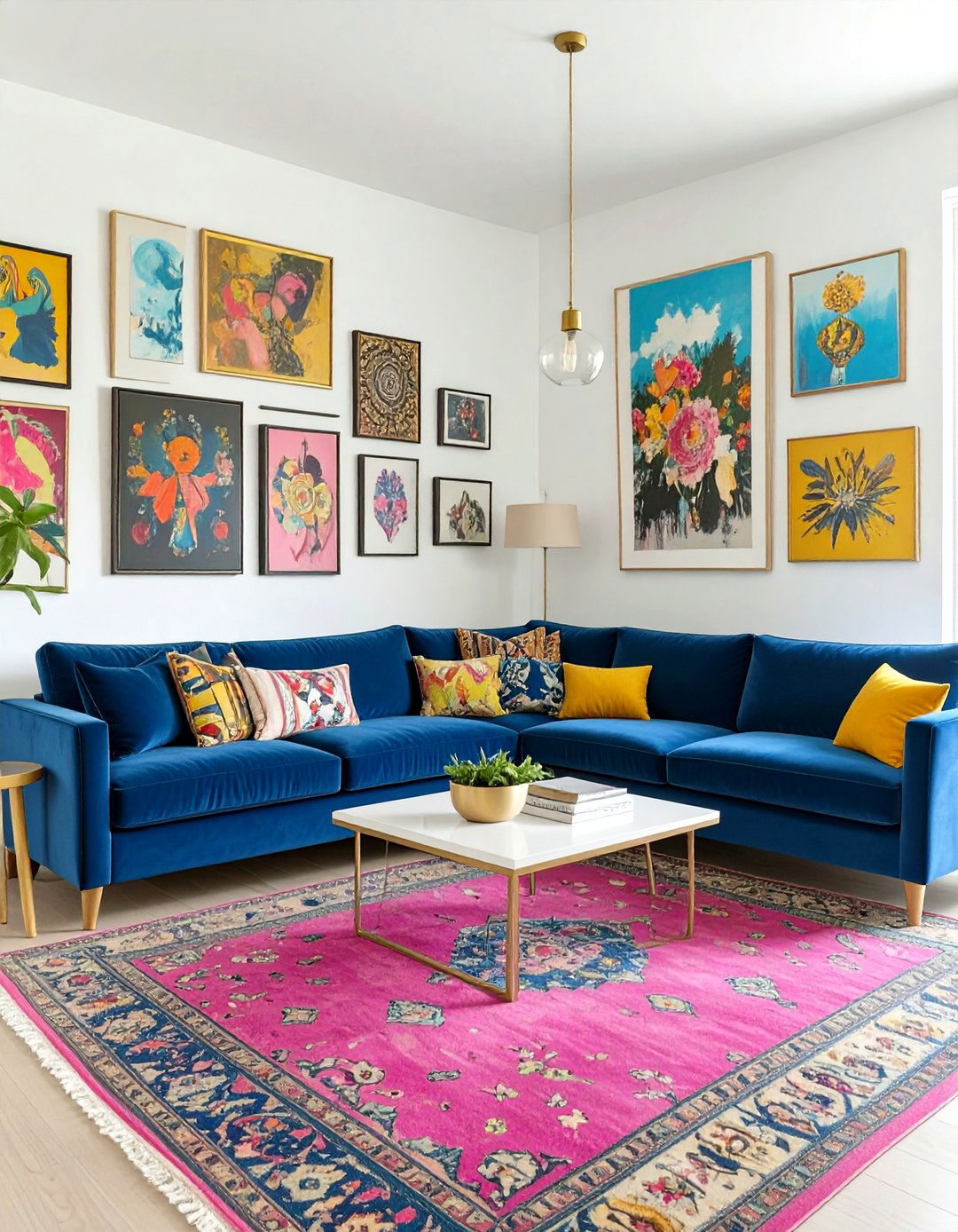 The Bold and Colorful Maximalist Living Room - 30 extra small apartment living room ideas