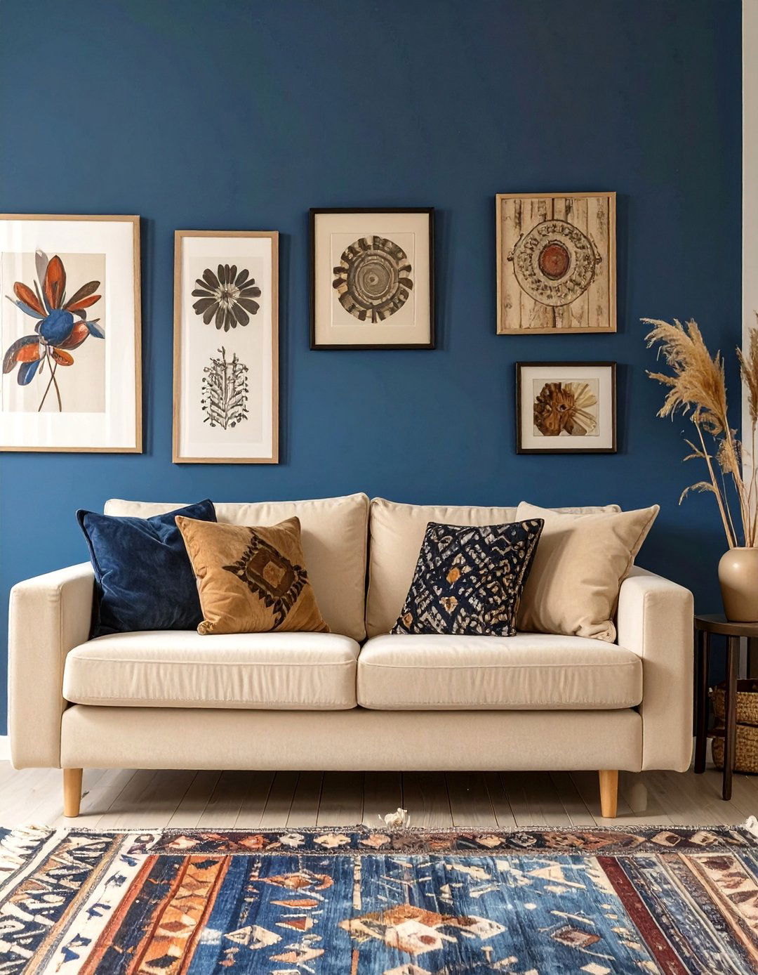 The Bold and Colorful Maximalist Room - 30 beige couch living room ideas