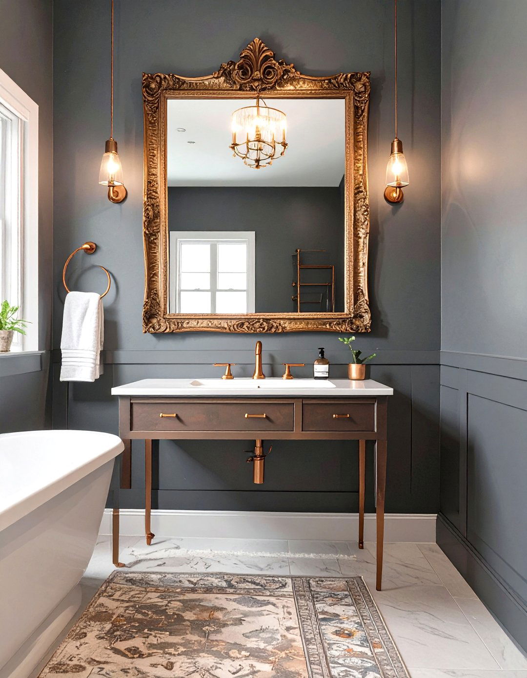 The Bold and Moody Bathroom - 30 bathroom remodel ideas on a budget