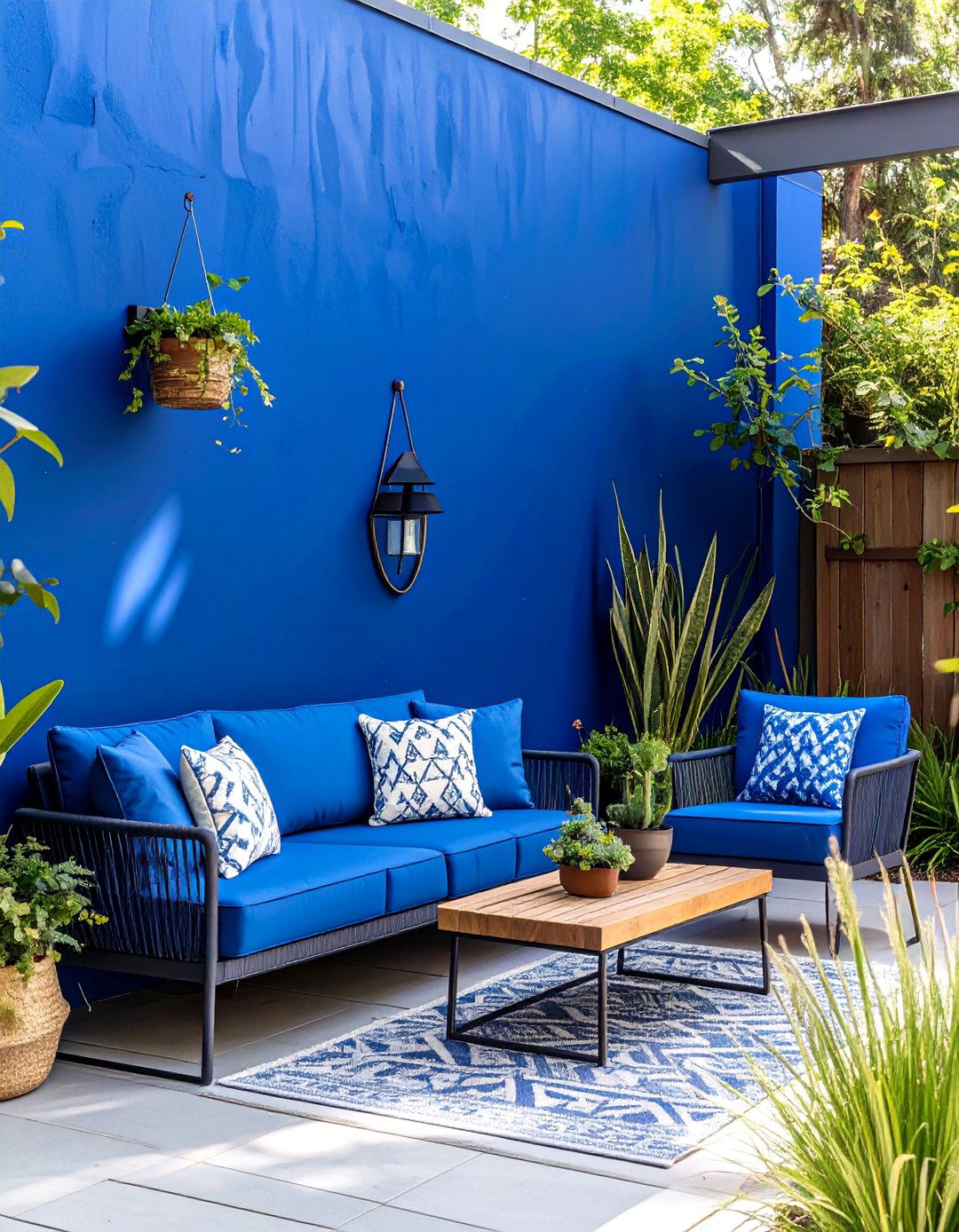 The Boldly Painted Accent Wall - 30 backyard wall ideas