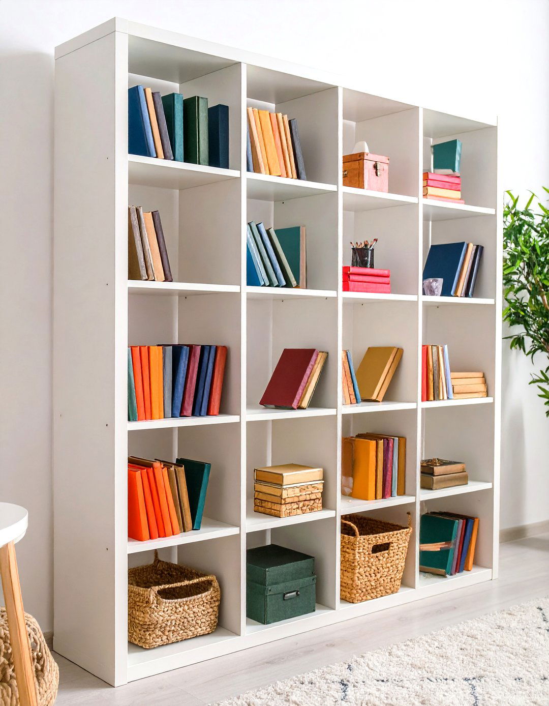 The Bookshelf as a Room Divider - 30 dorm storage ideas