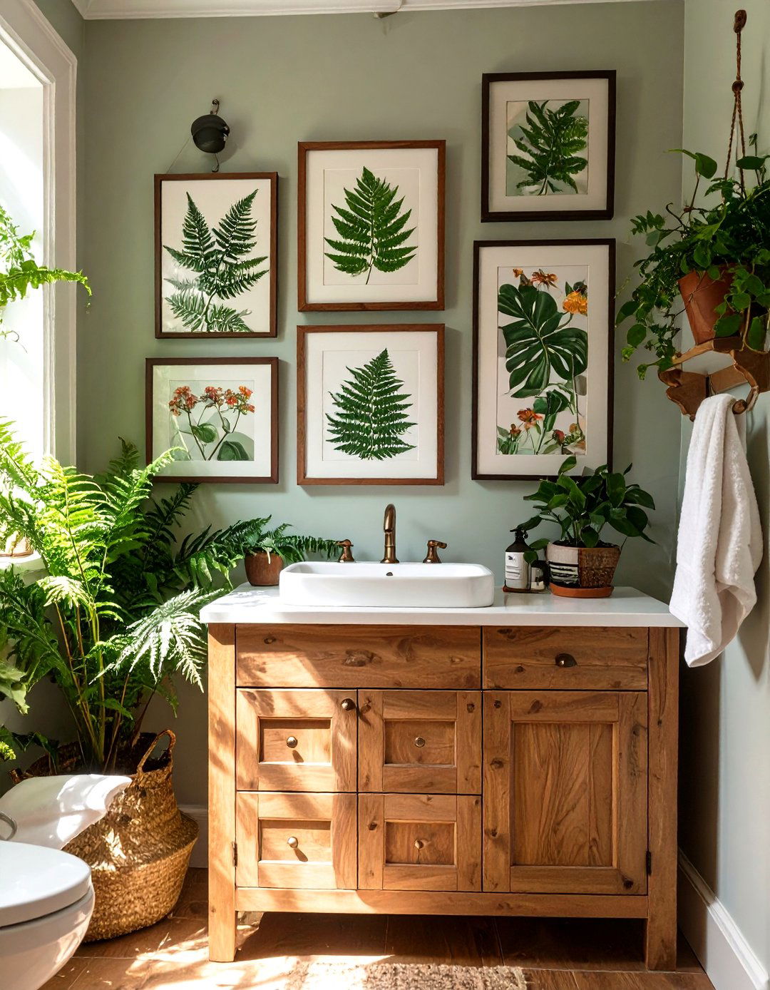 The Botanical Print Gallery Bathroom - 30 cottage bathroom ideas
