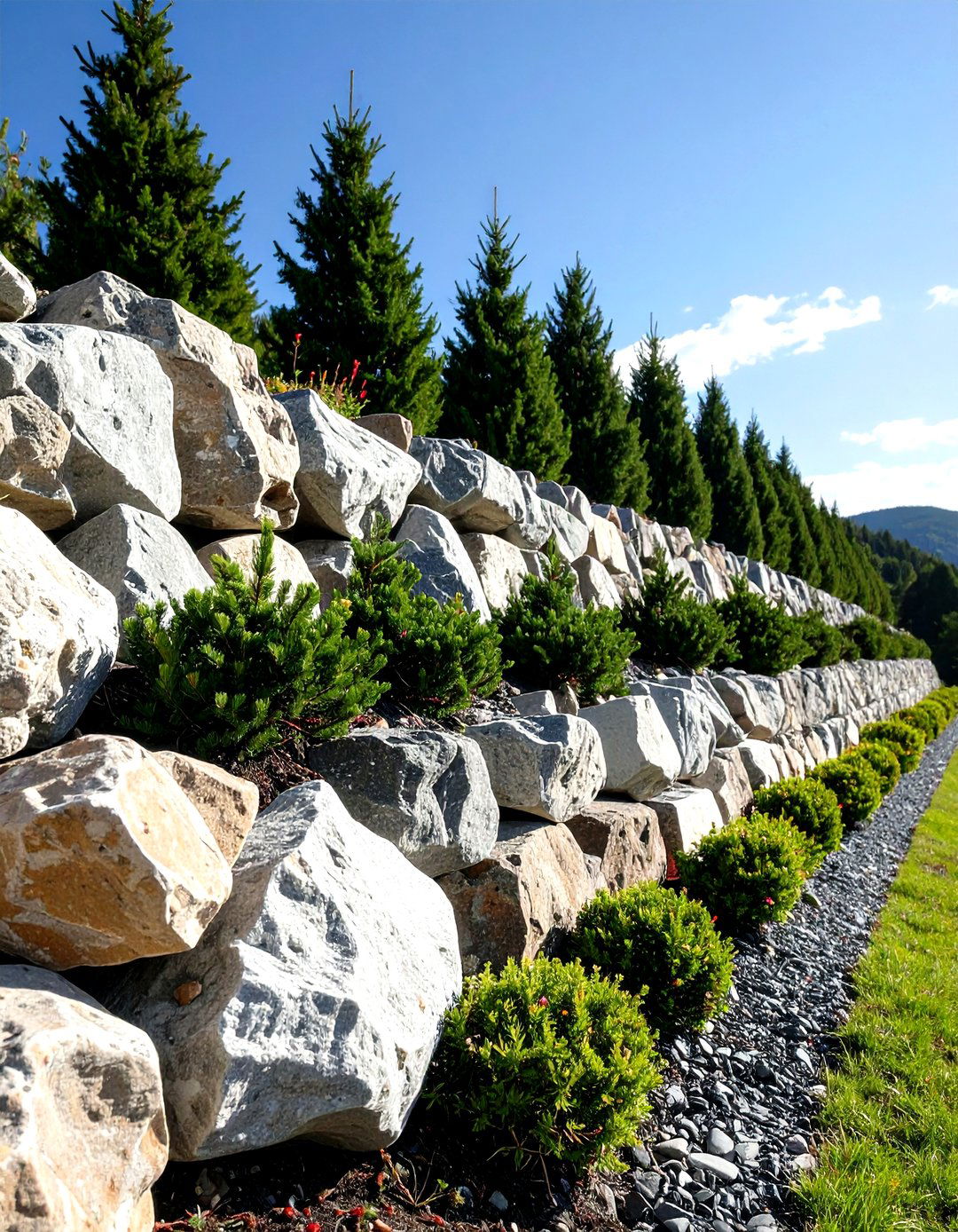 The Boulder and Rock Garden Wall - 30 garden retaining wall ideas