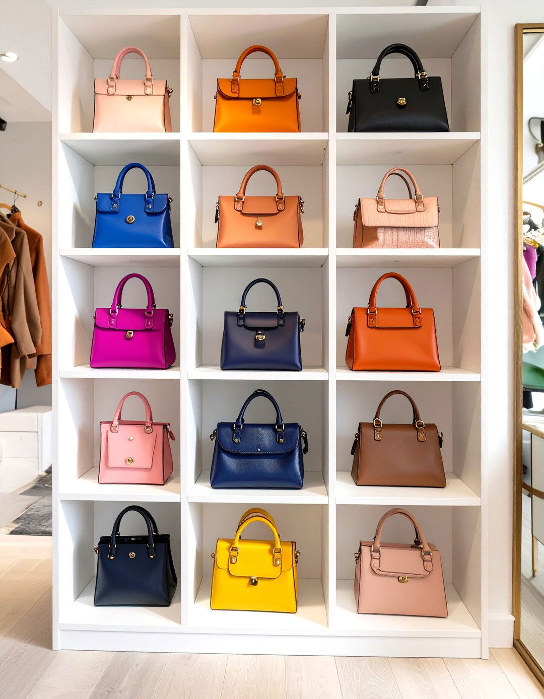 The Boutique Style Handbag Display - 30 ikea closet organizer ideas