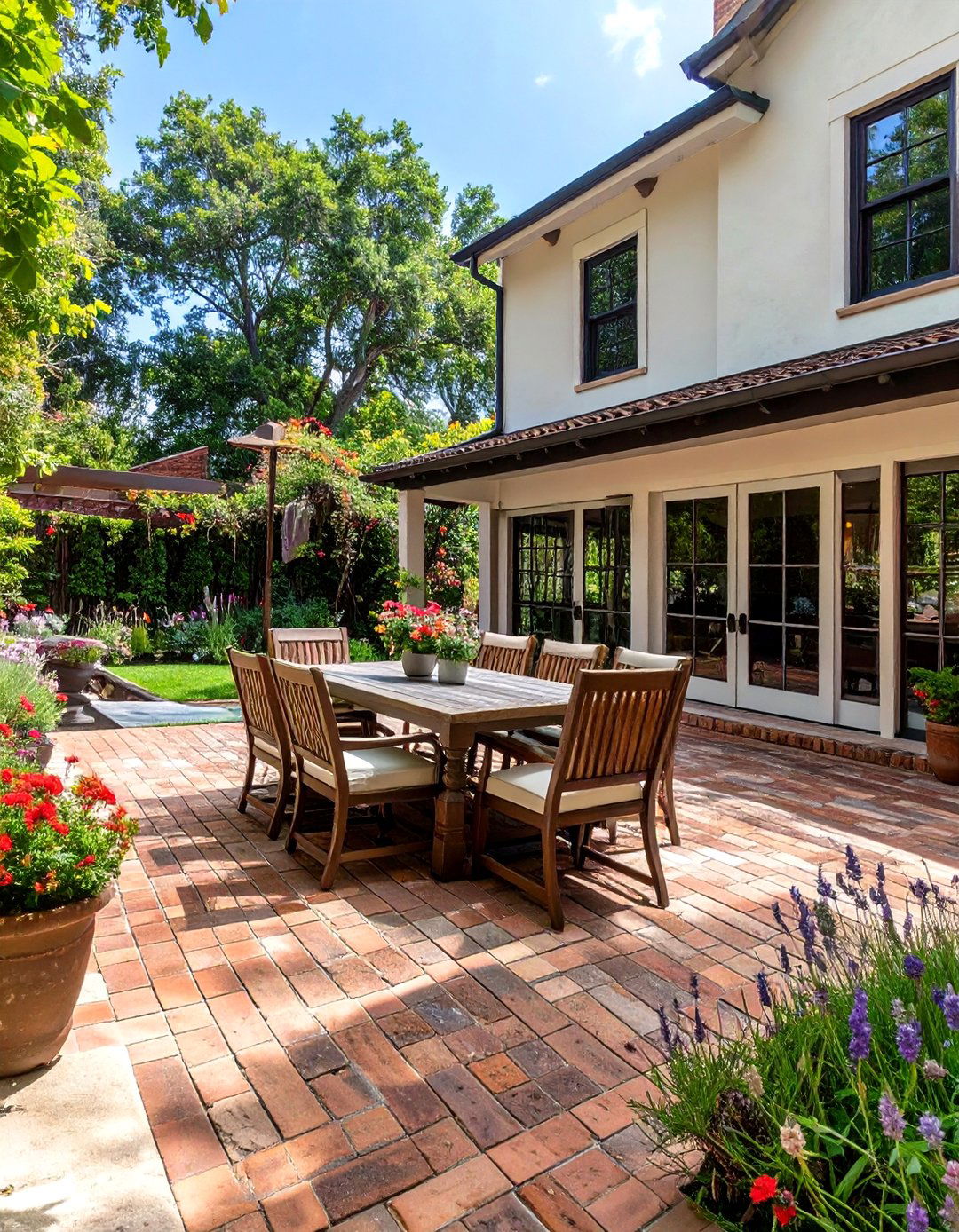 The Brick in Sand Patio Design - 30 budget backyard ideas no grass