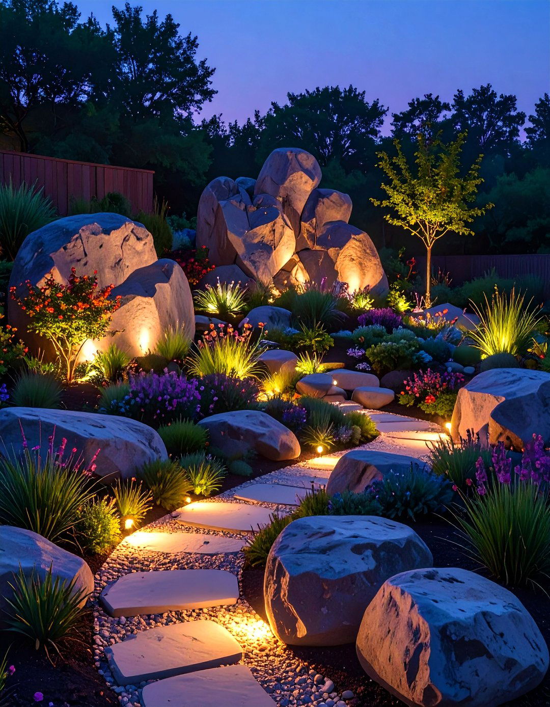 The Bridge and Boulder Garden - 30 ai rock garden design ideas