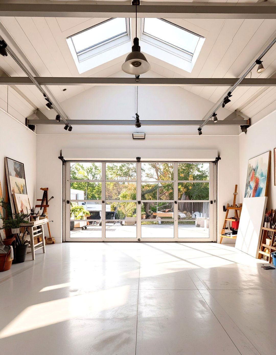 The Bright and Airy Art Studio Garage - 30 garage setup ideas