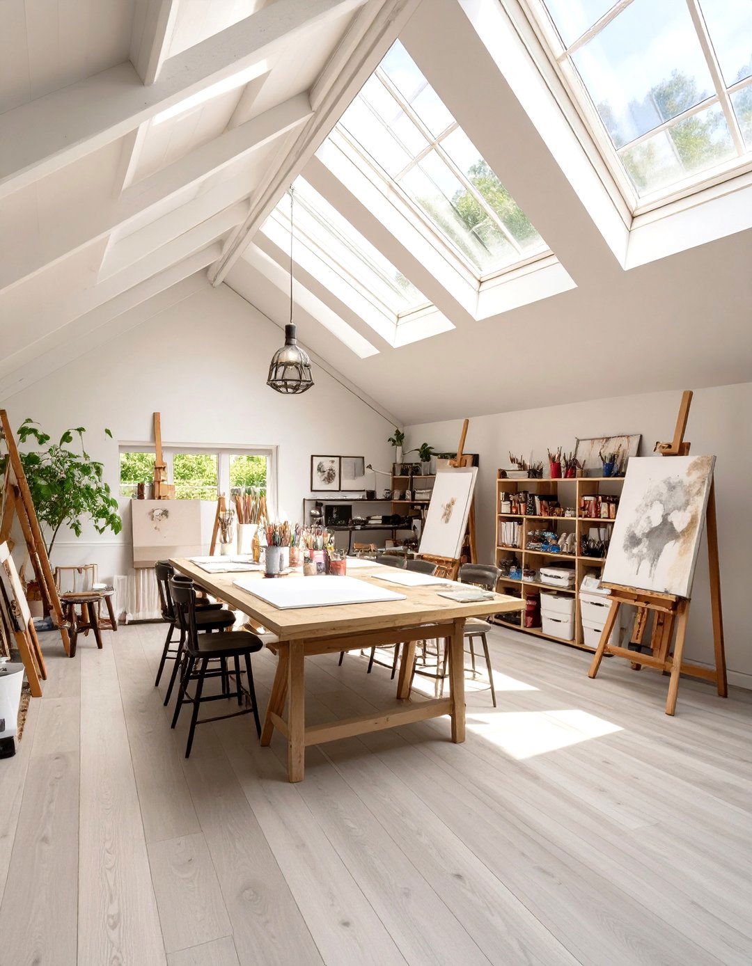 The Bright and Airy Art Studio - 30 garage extension ideas