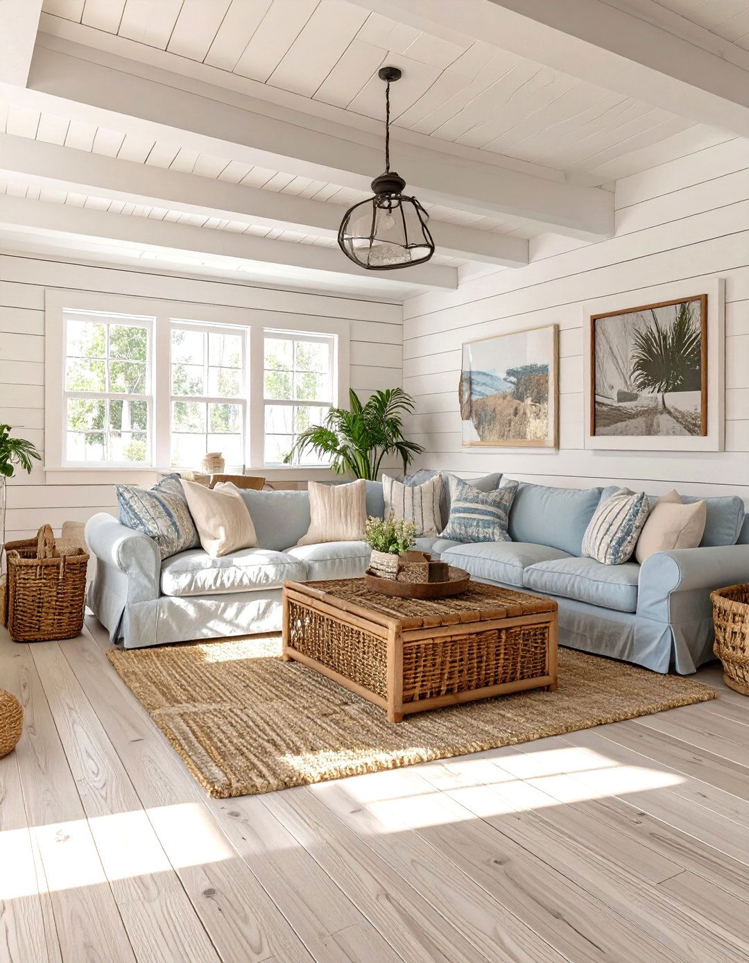 The Bright and Airy Coastal Escape - 30 basement remodeling ideas