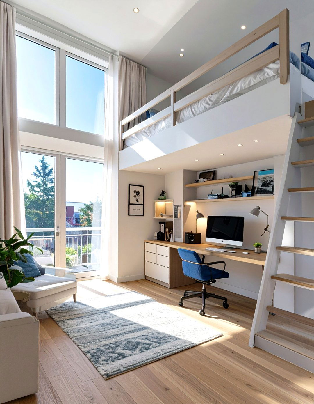 The Bright and Airy Loft - 30 home office guest room ideas