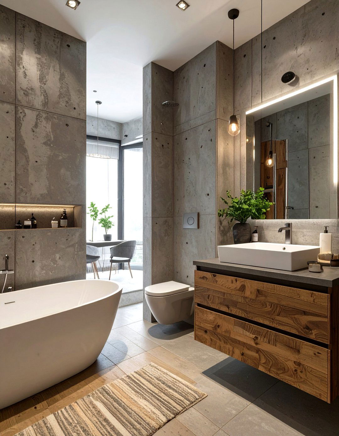 The Brutalist Architectural Bathroom - 30 masculine bathroom ideas