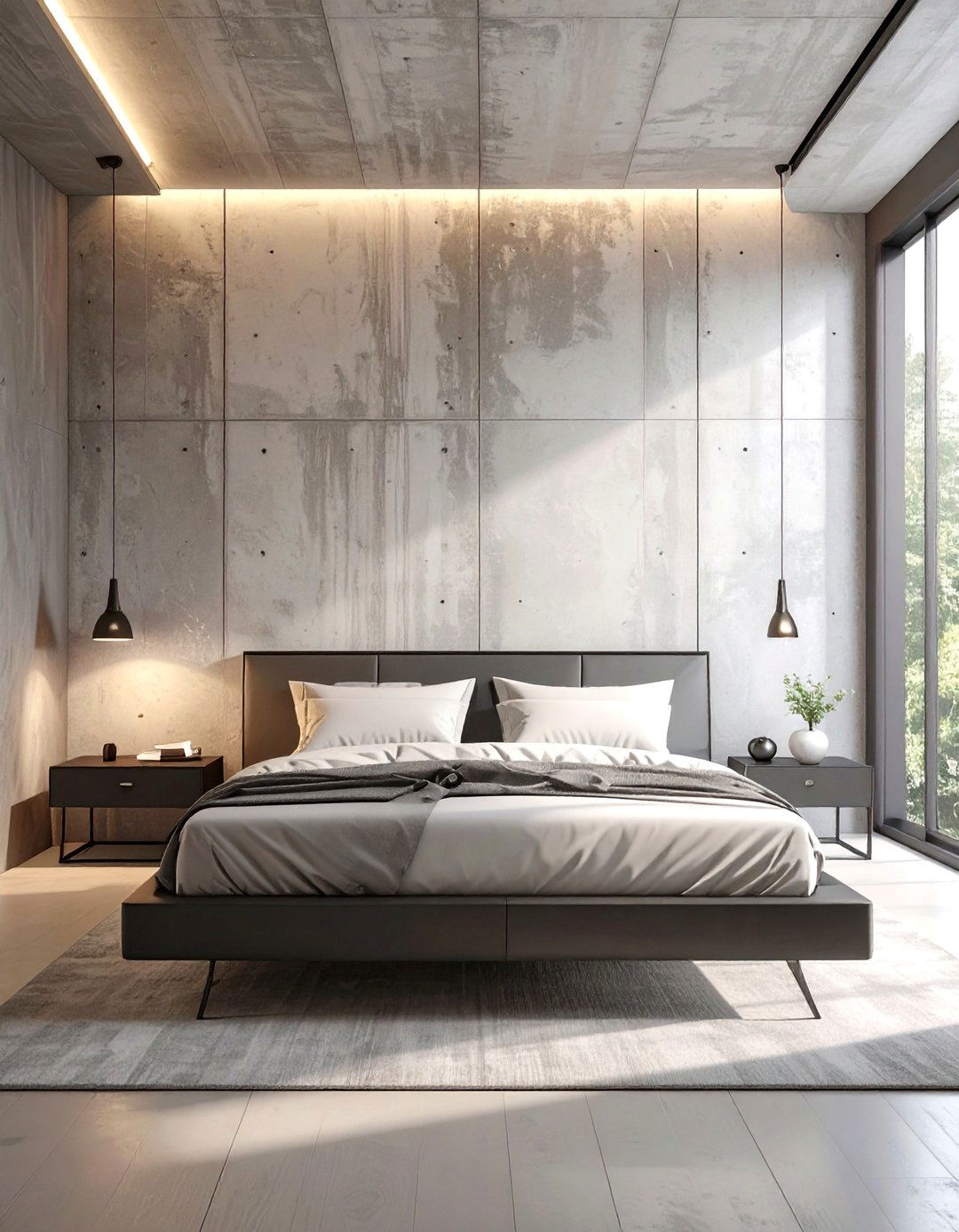 The Brutalist Concrete Bedroom - 30 guy bedroom ideas