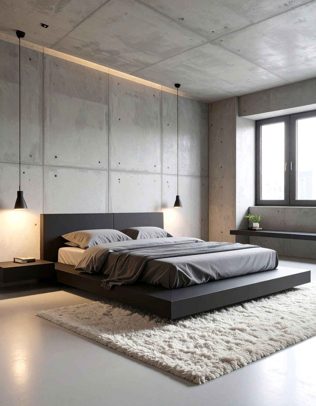 The Brutalist Concrete Bedroom - 30 masculine bedroom ideas